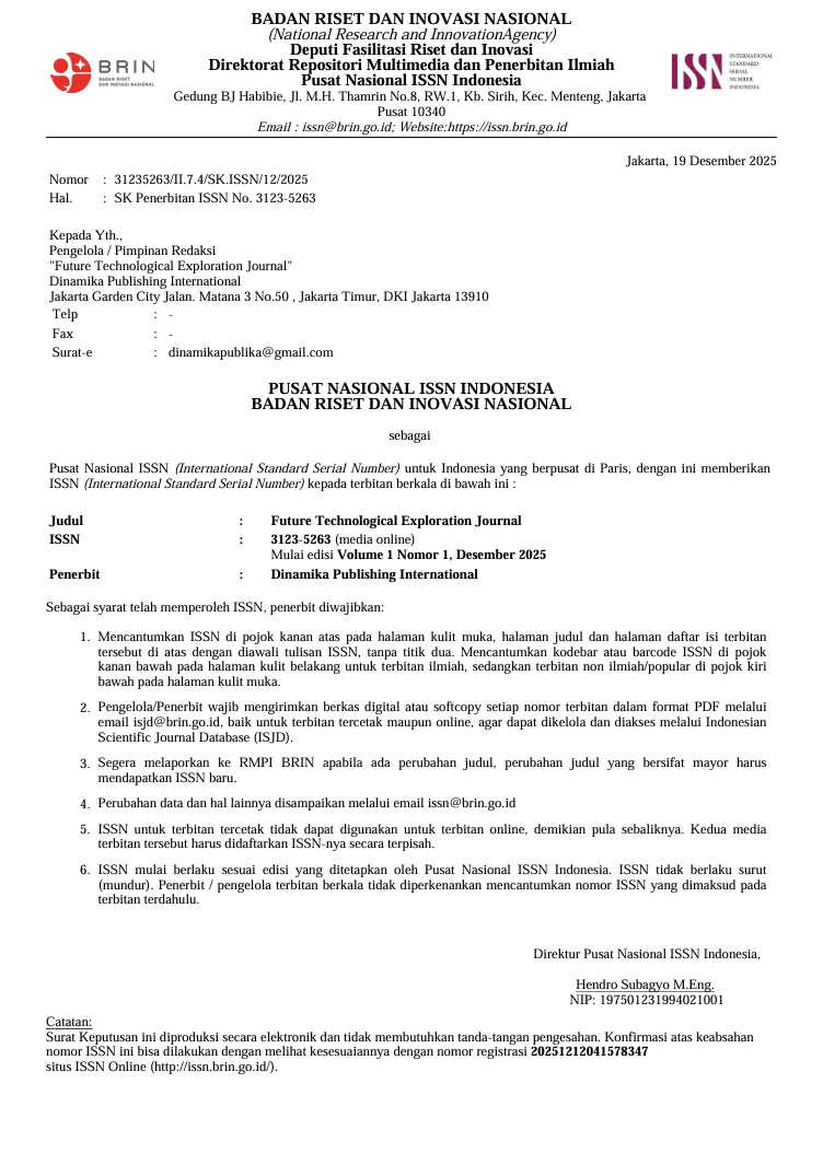 Barcode ISSN untuk Jurnal FUTURE